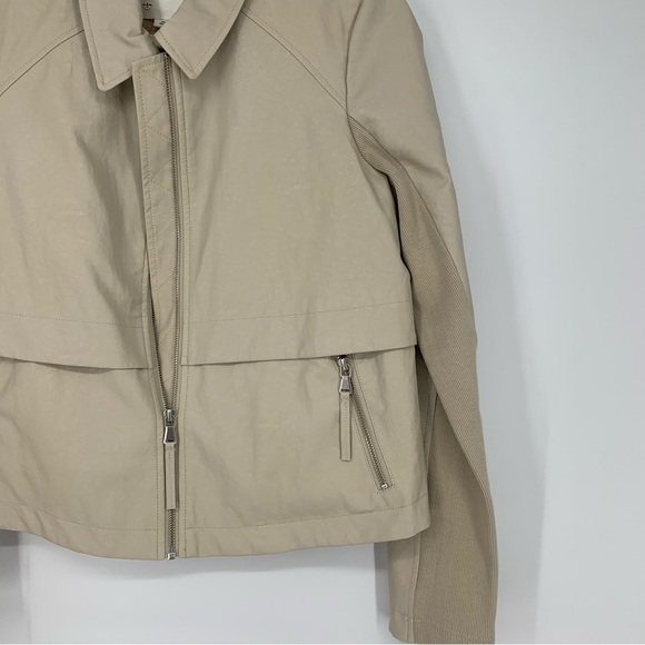Anthropologie Tan Faux Leather Jacket Size S - Picture 7 of 8